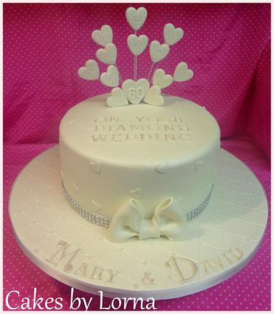 Diamond Wedding Anniversary Cake - Cake by Cakes by Lorna