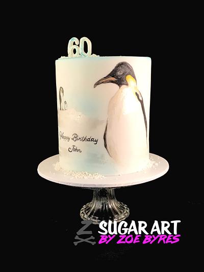 Painted Penguin  - Cake by Zoe Byres
