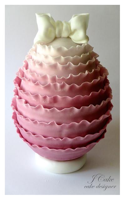 ruffle egg - Cake by JCake cake designer