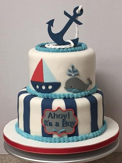 Nautical baby shower cake - Cake by Patricia M