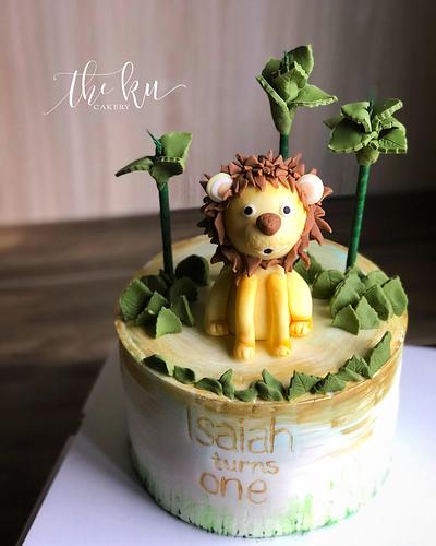 Lion in the jungle - Cake by The KU Cakery