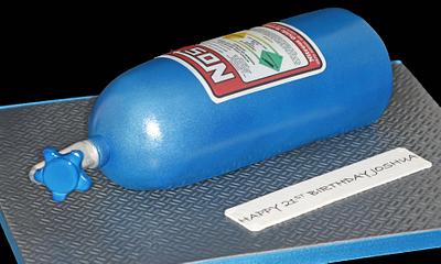 Nitrous Oxide (NOS) Cannister Cake - Cake by kingfisher