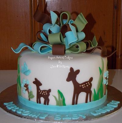Deer Baby Shower - Cake by Sugar Sweet Cakes