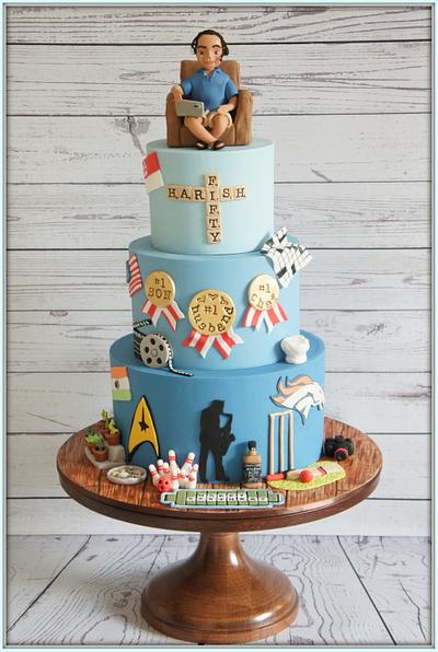 50th Blue Birthday - Cake by Jo Finlayson (Jo Takes the Cake)