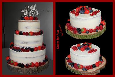 Semi Naked Cake decorated with fresh fruit - Cake by Cakes for Fun_by LaLuub