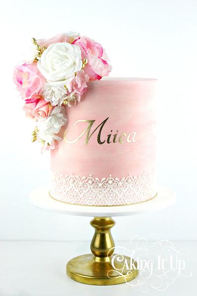 Pretty Pink Watercolour - Cake by Caking It Up