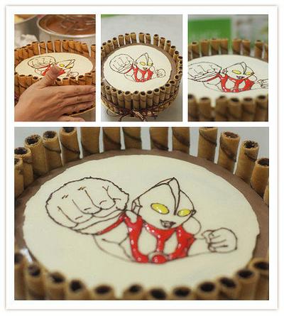 Chocolate Ultraman Birthday Cake - Cake by juddyoh