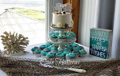 Beach Wedding Cake With Soccer Ball - Cake by Donna Tokazowski- Cake Hatteras, Martinsburg WV