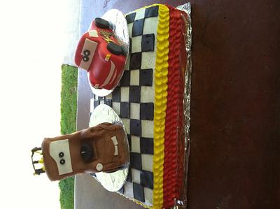 Cars the movie (Tow Mater and McQueen) - Cake by Monica