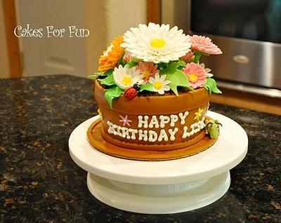 Flowerpot Cake - Cake by Cakes For Fun