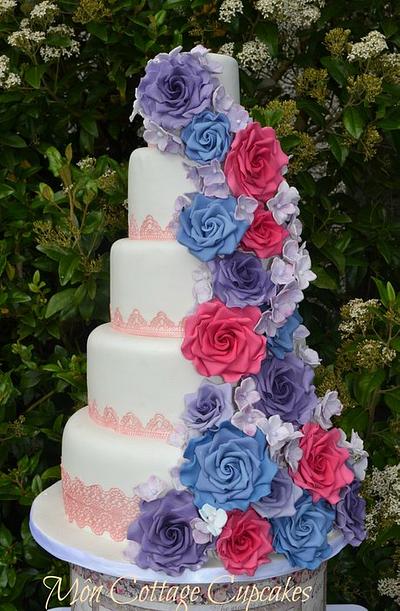 A Cascade of Colour - Cake by Môn Cottage Cupcakes