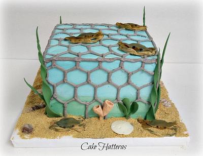 A Crab Pot (Crab Trap) Groom's Cake - Cake by Donna Tokazowski- Cake Hatteras, Martinsburg WV
