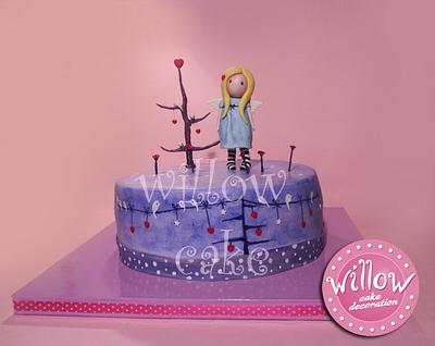 Blue "Gorjuss" cake - Cake by Willow cake decorations