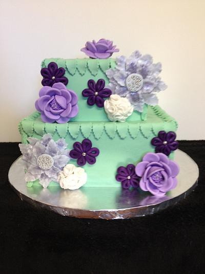 Fantasy Springtime Flowers - Cake by Laurie