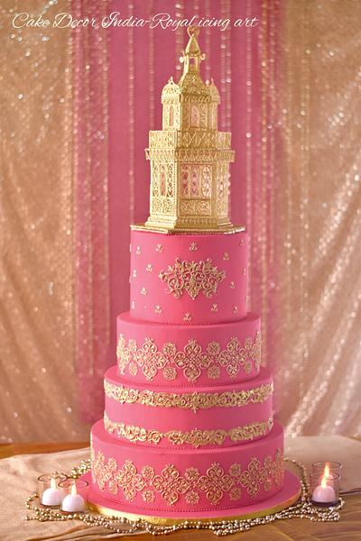 Royal icing 50th anniversary cake - Cake by Prachi Dhabaldeb