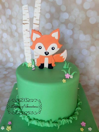 Baby fox theme baby shower - Cake by Justsweet