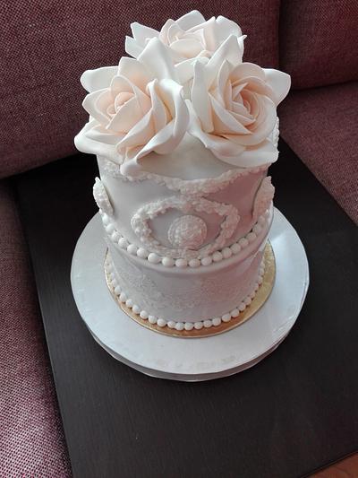 vintage roses cake - Cake by Passant87