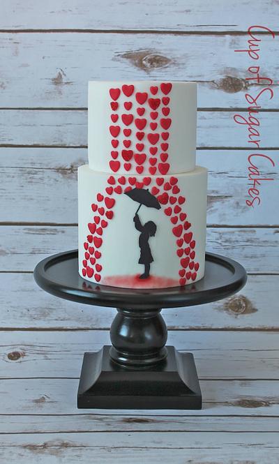 Shower of Hearts - Cake by Nichole Stiglich Cake Design
