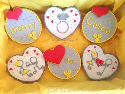 "Marry me" cookies - Cake by Cake My Day