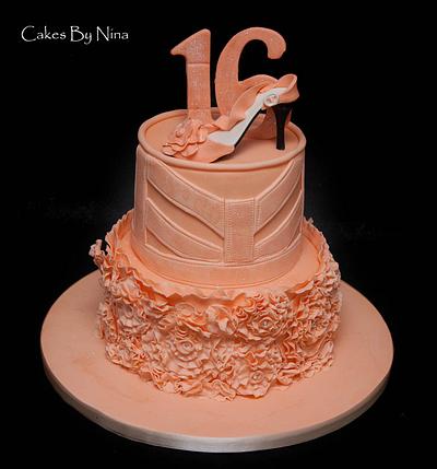 Ruffle and Shimmer - Cake by Cakes by Nina Camberley