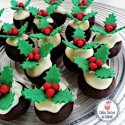 Christmas Pudding Cake Balls - Cake by Cake Decor in Cairns