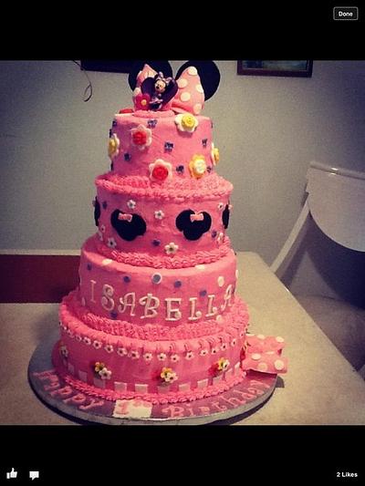 Minnie Mouse buttercream - Cake by Eneida Diaz