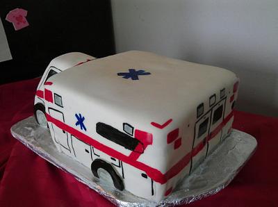 ambulance - Cake by Julia Dixon