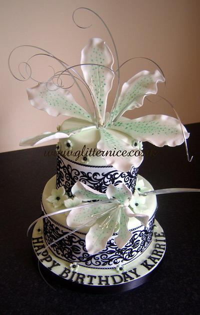 Elegance and Lilies - Cake by Alli Dockree
