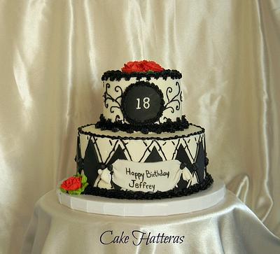 Black and White - Cake by Donna Tokazowski- Cake Hatteras, Martinsburg WV