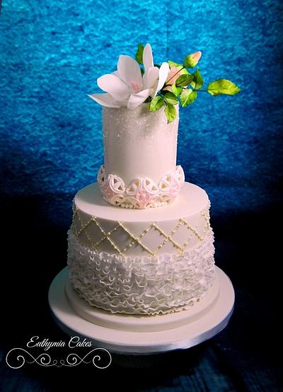 Magnolia Wedding cake - Cake by Eva
