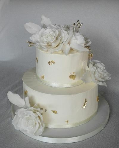 White and gold - Cake by Anka