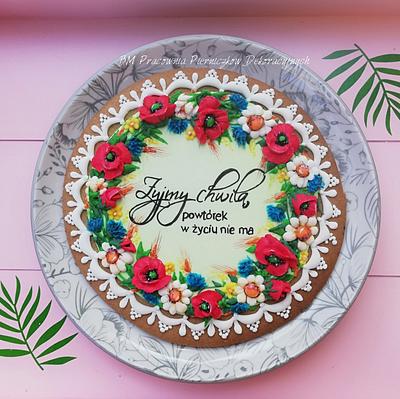 Wianek polnych kwiatów  - Cake by Beata