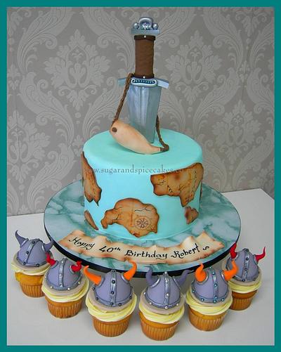 Viking Cake & Cupcakes - Cake by Mel_SugarandSpiceCakes