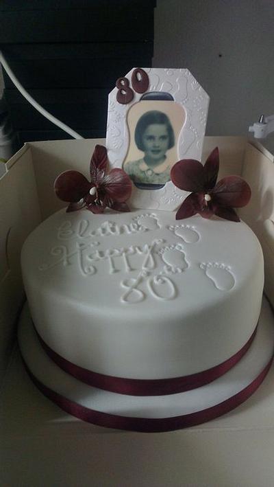 1933's vintage celebration, with burgundy orchids - Cake by A House of Cake