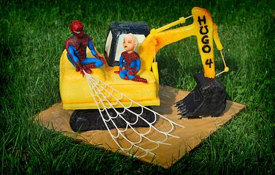 Spider-Man cake excavator - Cake by Anna Krawczyk-Mechocka
