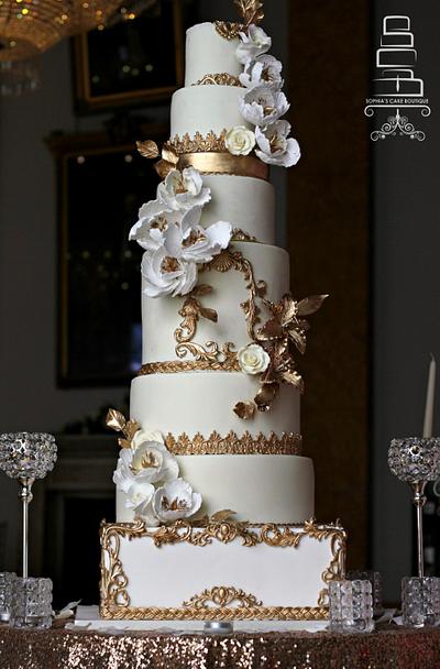 Ivory & Gold - Cake by Sophia's Cake Boutique