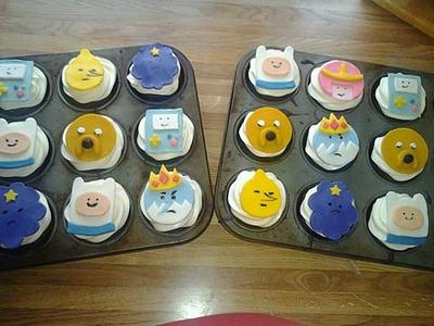 Adventure Time Cupcakes - Cake by Erika Lynn Cain