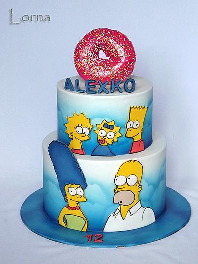 The Simpsons family.. - Cake by Lorna