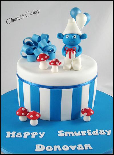 Smurf birthday cake - Cake by Chantel's Cakery
