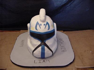 Clone Trooper Helmet - Cake by horsecountrycakes