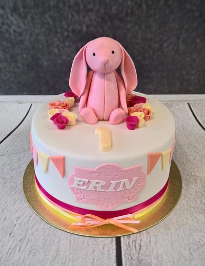Bunny birthday cake - Cake by claire cowburn