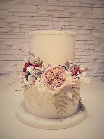 vintage floral cake - Cake by timea