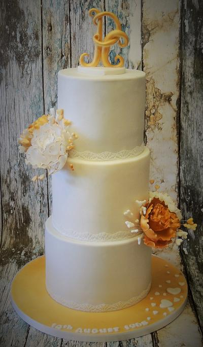 Golden wedding anniversary - Cake by Shereen