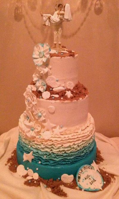 Beach wedding cake - Cake by Nicole Marker