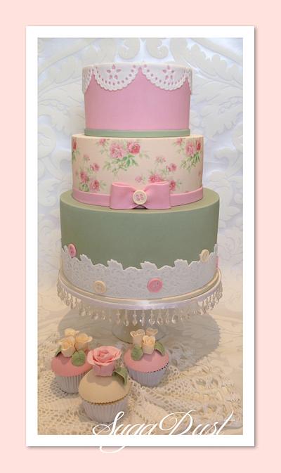 Vintage Christening Cake - Cake by Mary @ SugaDust