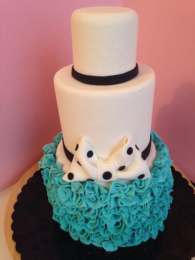 Tiffany ruffle cake - Cake by Nennescake