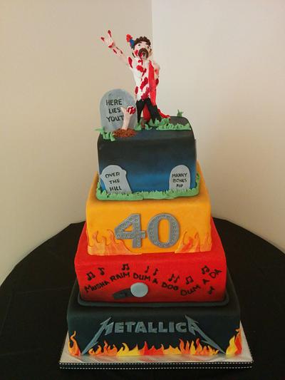 40th birthday Metallica cake - Cake by Cake That Bakery
