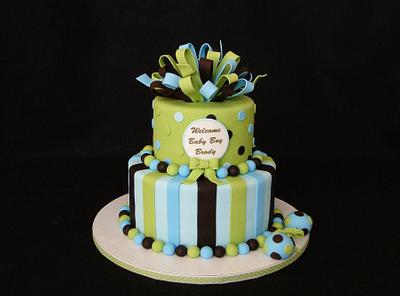Loopy Bow Baby Shower - Cake by Elisa Colon