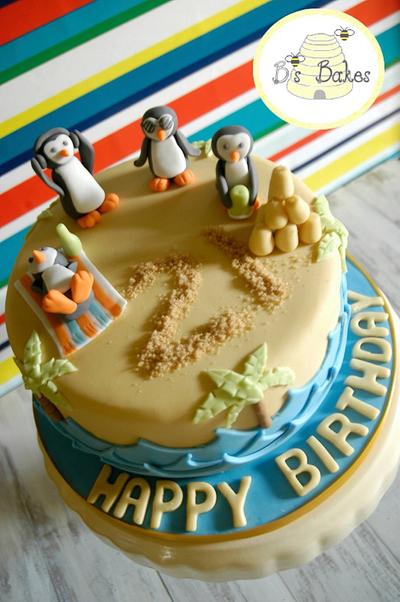 Penguins on holiday!  - Cake by B's Bakes 