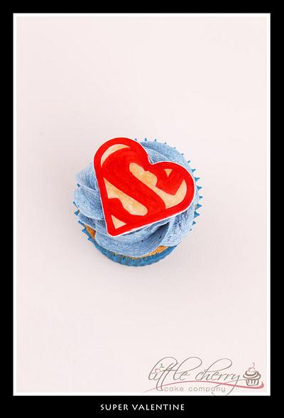 Superman Valentines Cupcakes - Cake by Little Cherry
